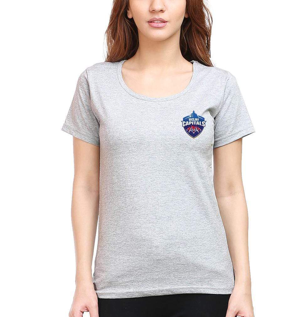 IPL DC Delhi Capitals Logo Womens Half Sleeves T-Shirts-FunkyTradition Half Sleeves T-Shirt FunkyTradition