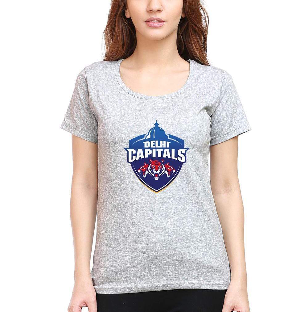 IPL DC Delhi Capitals Logo Womens Half Sleeves T-Shirts-FunkyTradition Half Sleeves T-Shirt FunkyTradition