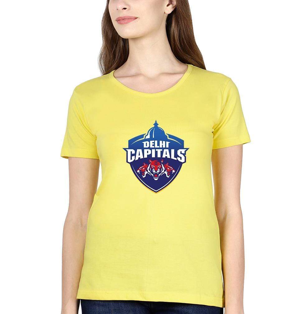 IPL DC Delhi Capitals Logo Womens Half Sleeves T-Shirts-FunkyTradition Half Sleeves T-Shirt FunkyTradition