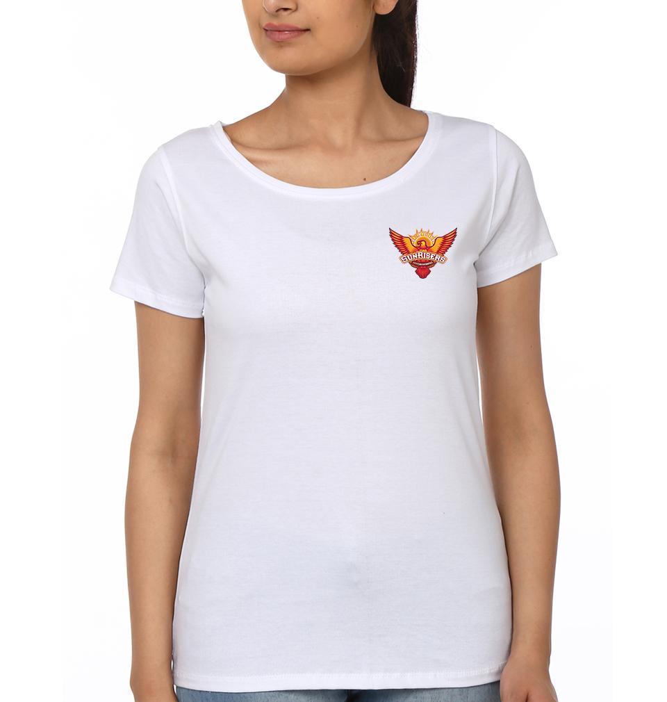 IPL Sunrises Hyderabad logo Womens Half Sleeves T-Shirts-FunkyTradition Half Sleeves T-Shirt FunkyTradition