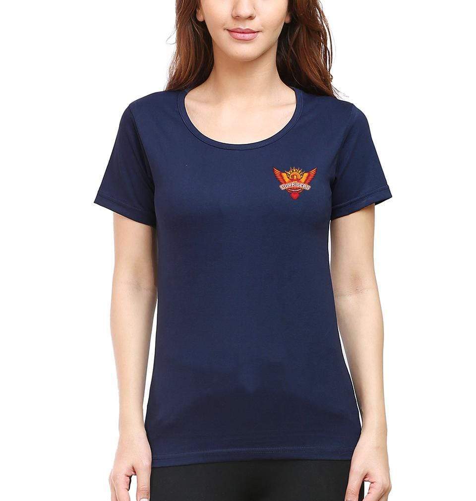 IPL Sunrises Hyderabad logo Womens Half Sleeves T-Shirts-FunkyTradition Half Sleeves T-Shirt FunkyTradition