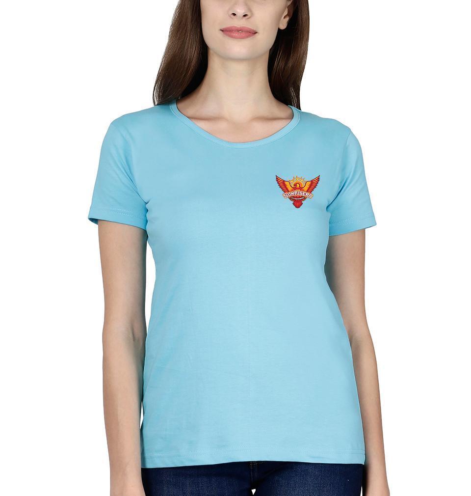 IPL Sunrises Hyderabad logo Womens Half Sleeves T-Shirts-FunkyTradition Half Sleeves T-Shirt FunkyTradition