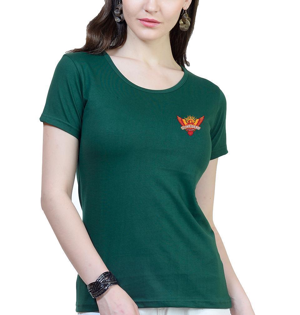IPL Sunrises Hyderabad logo Womens Half Sleeves T-Shirts-FunkyTradition Half Sleeves T-Shirt FunkyTradition