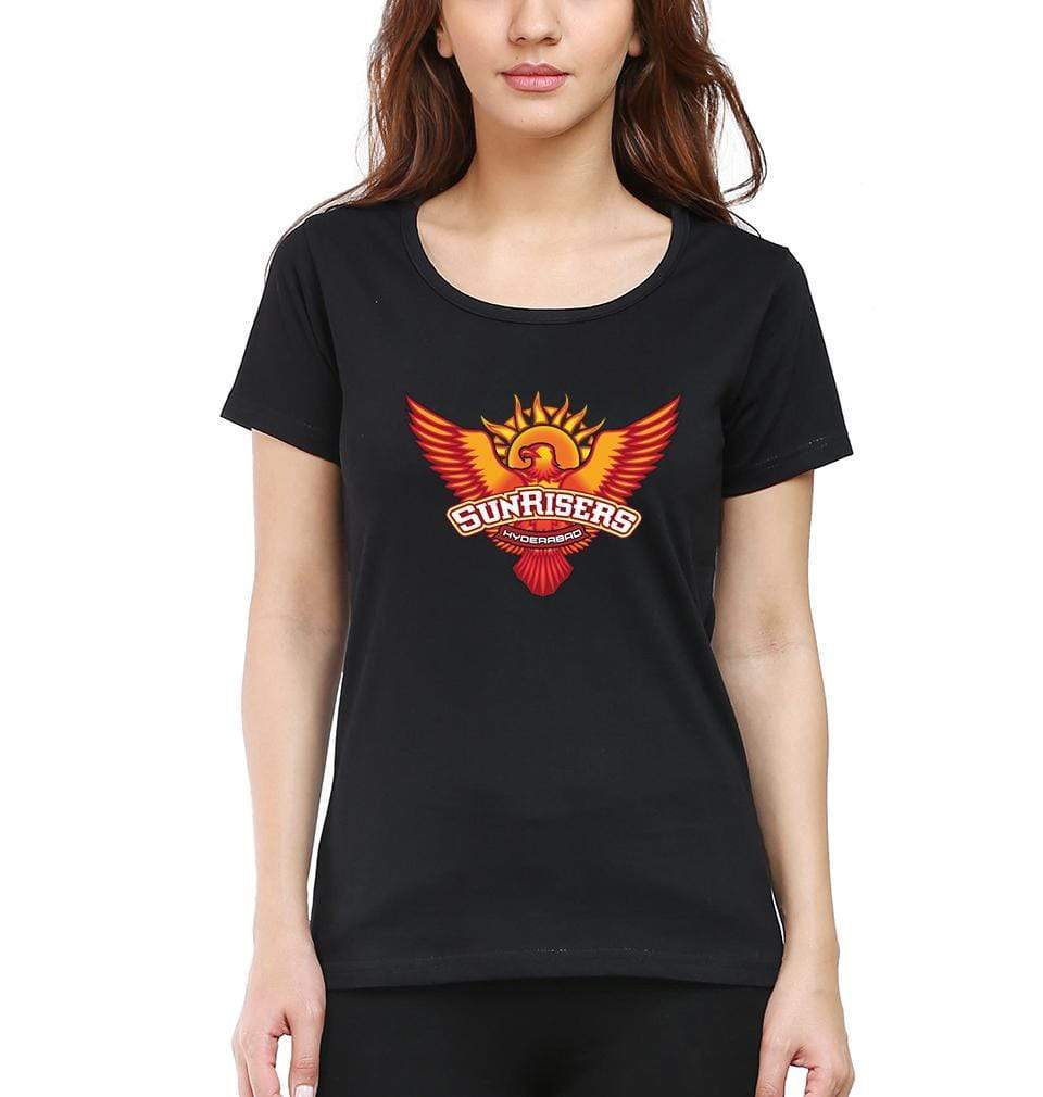 IPL Sunrises Hyderabad logo Womens Half Sleeves T-Shirts-FunkyTradition Half Sleeves T-Shirt FunkyTradition