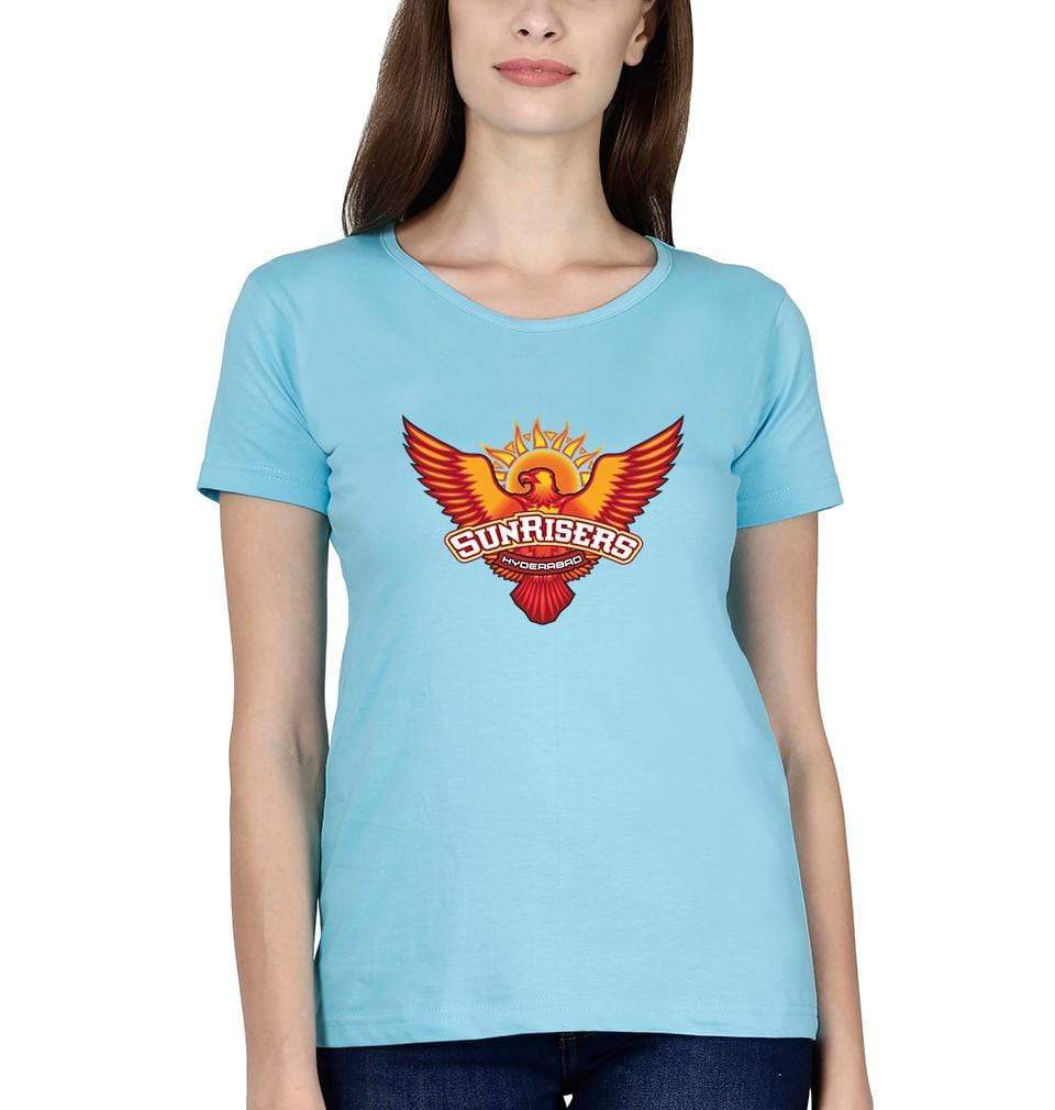 IPL Sunrises Hyderabad logo Womens Half Sleeves T-Shirts-FunkyTradition Half Sleeves T-Shirt FunkyTradition