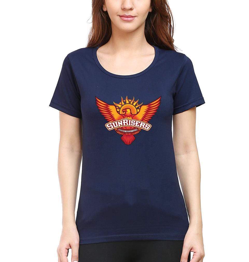 IPL Sunrises Hyderabad logo Womens Half Sleeves T-Shirts-FunkyTradition Half Sleeves T-Shirt FunkyTradition