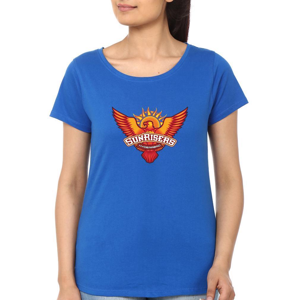 IPL Sunrises Hyderabad logo Womens Half Sleeves T-Shirts-FunkyTradition Half Sleeves T-Shirt FunkyTradition