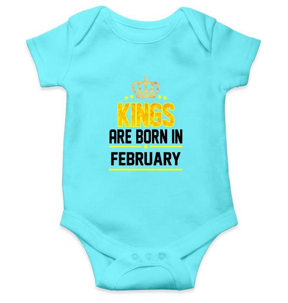 Kings are born in February Rompers for Baby Boy - FunkyTradition FunkyTradition