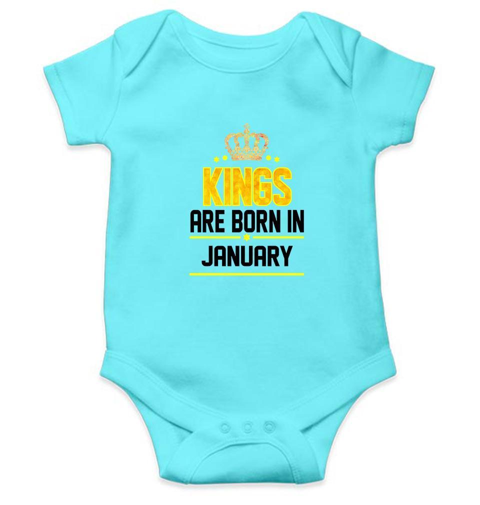 Kings are born in January Rompers for Baby Boy - FunkyTradition FunkyTradition