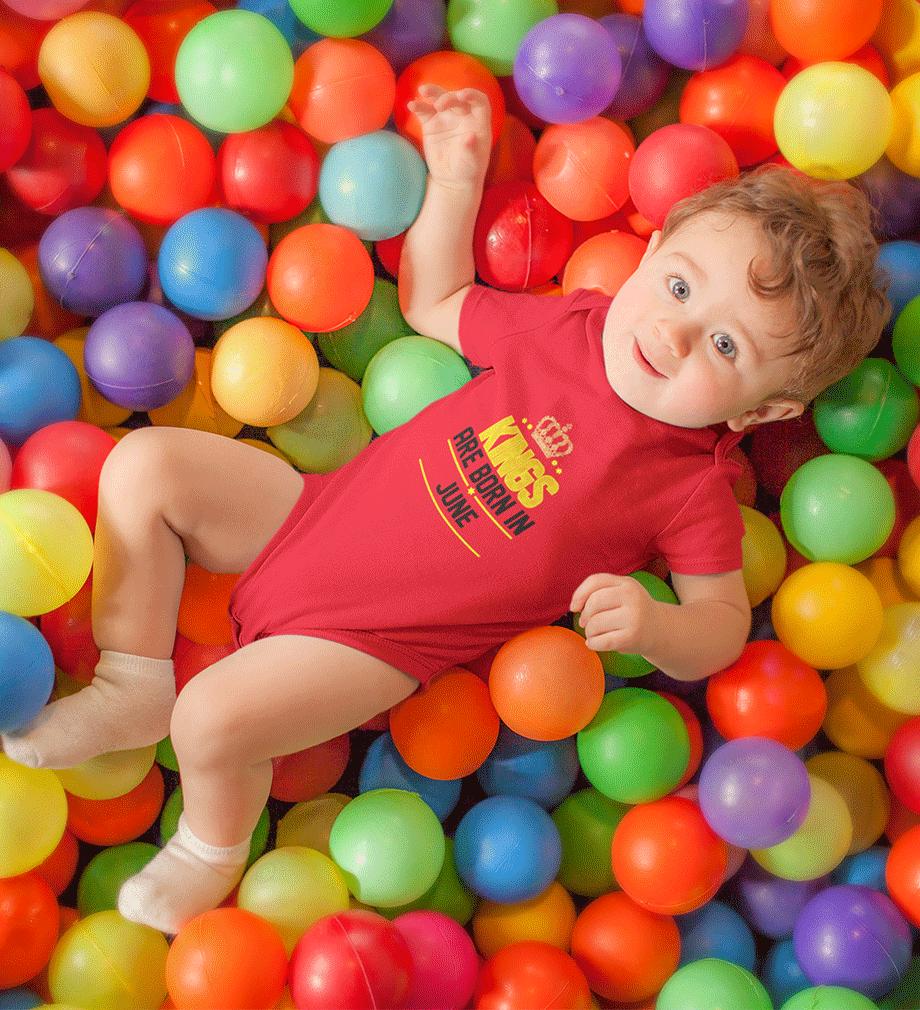 Kings are born in June Rompers for Baby Boy- FunkyTradition FunkyTradition