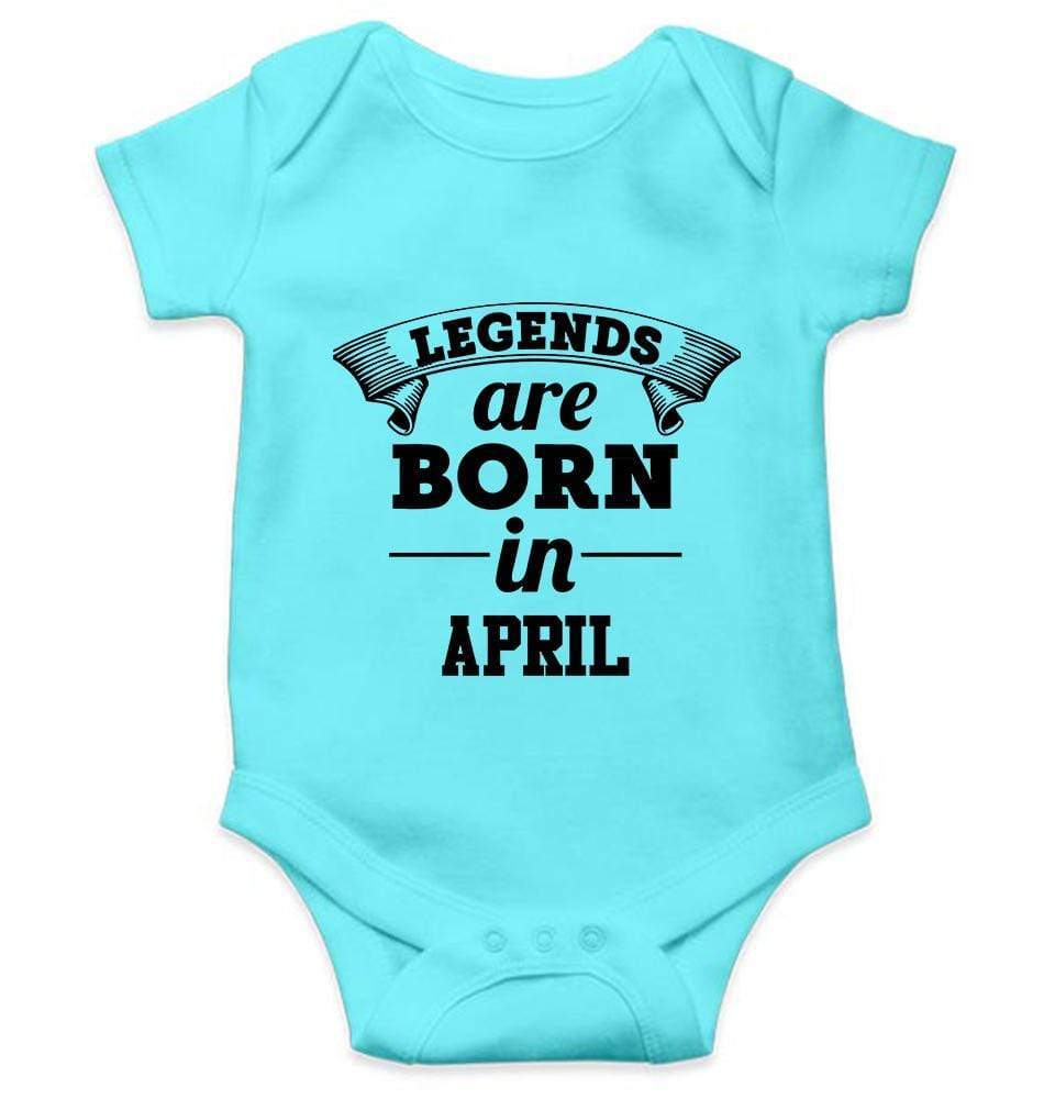 Legends are born in April Rompers for Baby Boy- FunkyTradition FunkyTradition