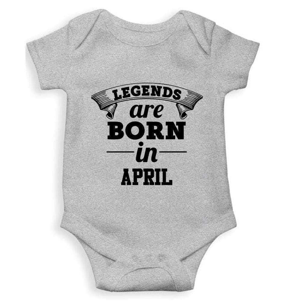 Legends are born in April Rompers for Baby Boy- FunkyTradition FunkyTradition