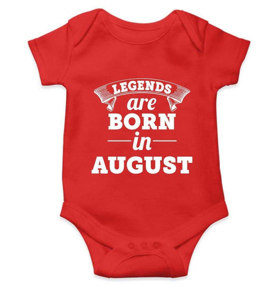 Legends are Born in August Rompers for Baby Girl- FunkyTradition FunkyTradition