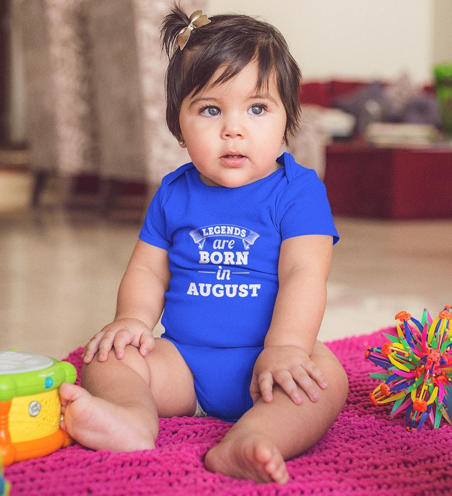 Legends are Born in August Rompers for Baby Girl- FunkyTradition FunkyTradition