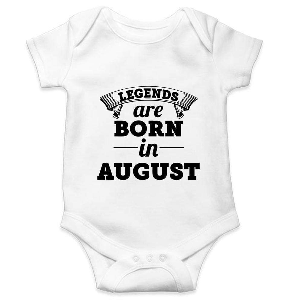 Legends are Born in August Rompers for Baby Girl- FunkyTradition FunkyTradition