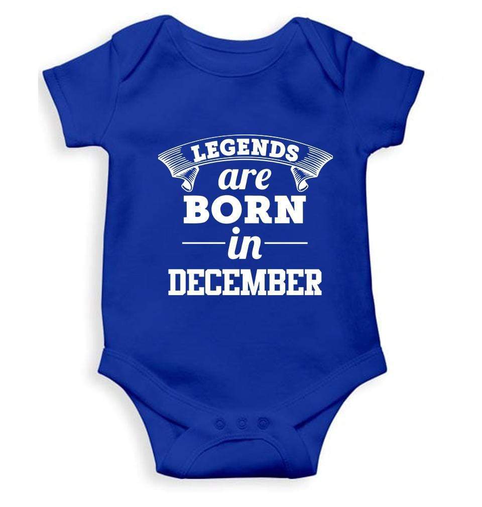 Legends are born in December Rompers for Baby Boy- FunkyTradition FunkyTradition