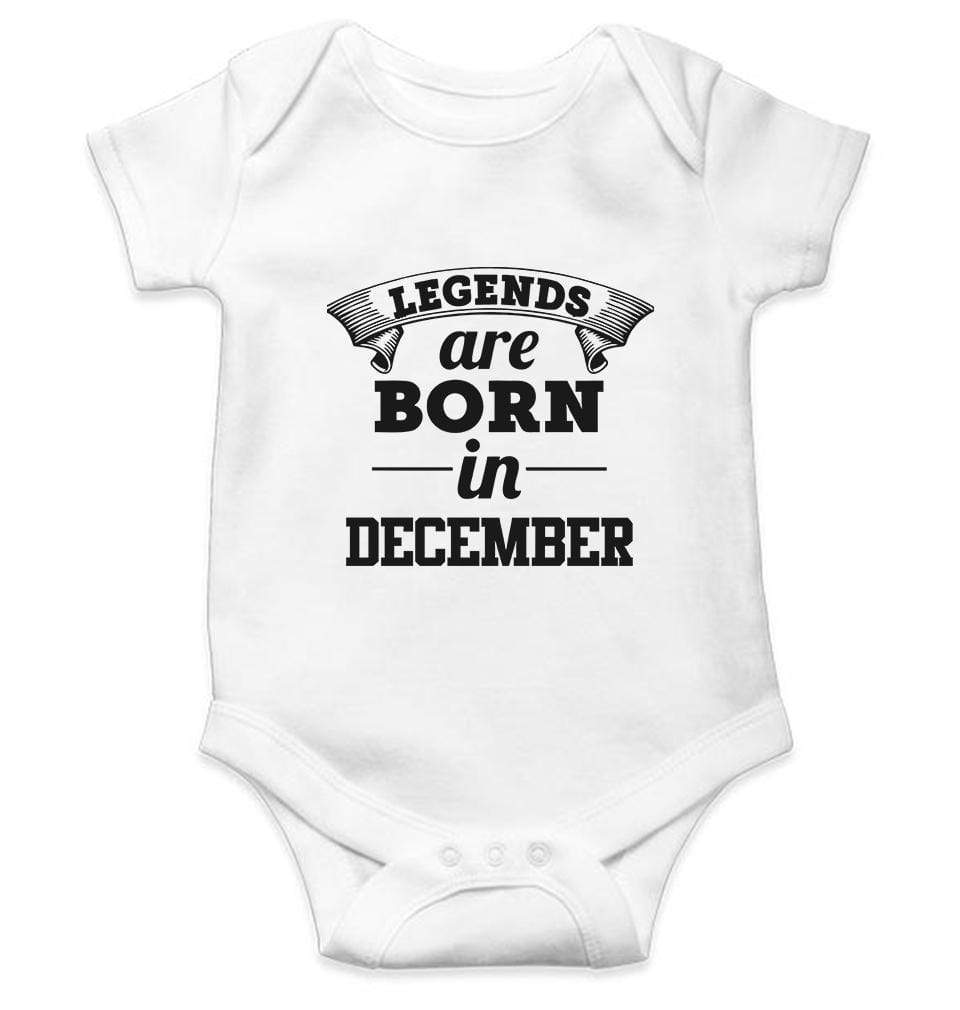 Legends are born in December Rompers for Baby Boy- FunkyTradition FunkyTradition