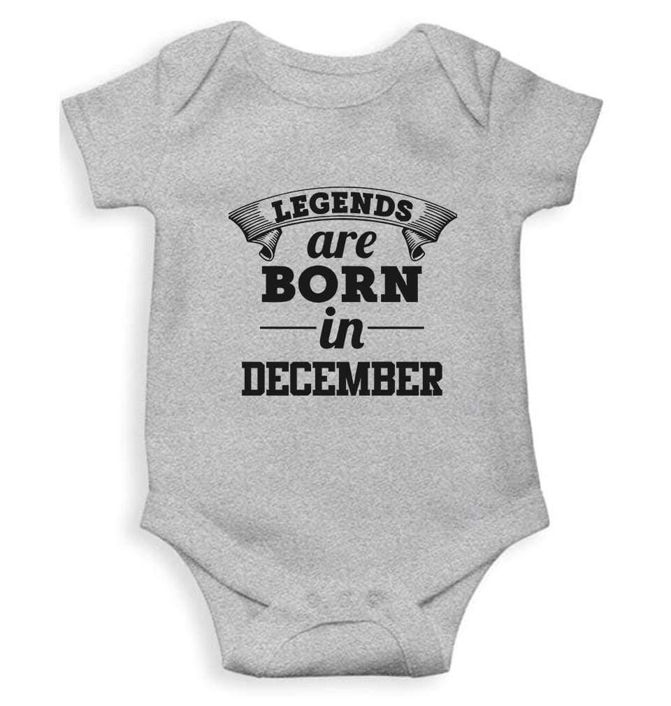 Legends are born in December Rompers for Baby Boy- FunkyTradition FunkyTradition