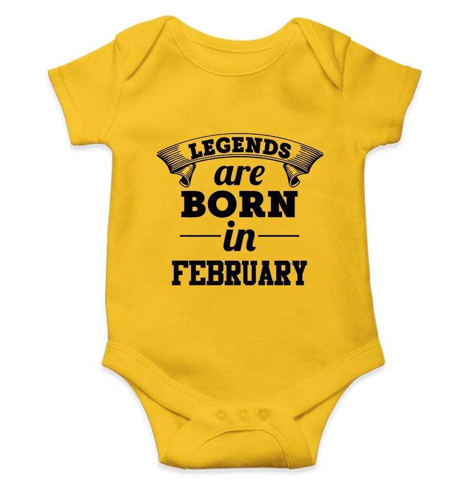 Legends are Born in February Rompers for Baby Girl- FunkyTradition FunkyTradition