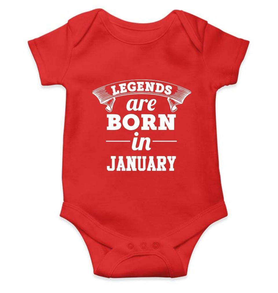 Legends are born in January Rompers for Baby Boy- FunkyTradition FunkyTradition