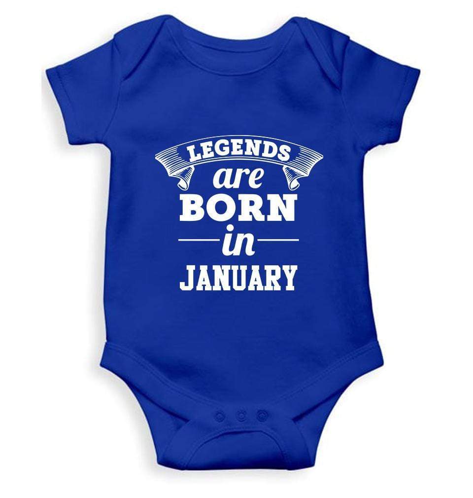 Legends are Born in January Rompers for Baby Girl- FunkyTradition FunkyTradition
