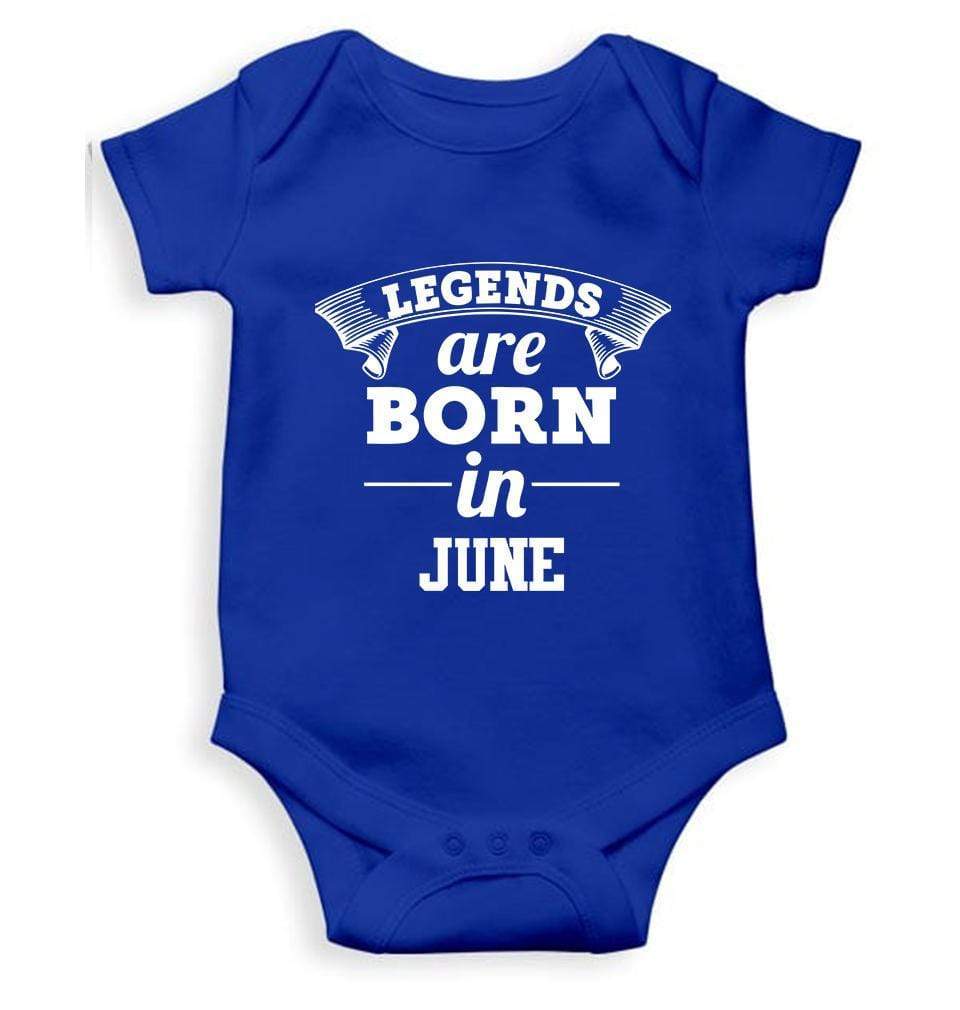 Legends are Born in June Rompers for Baby Girl- FunkyTradition FunkyTradition