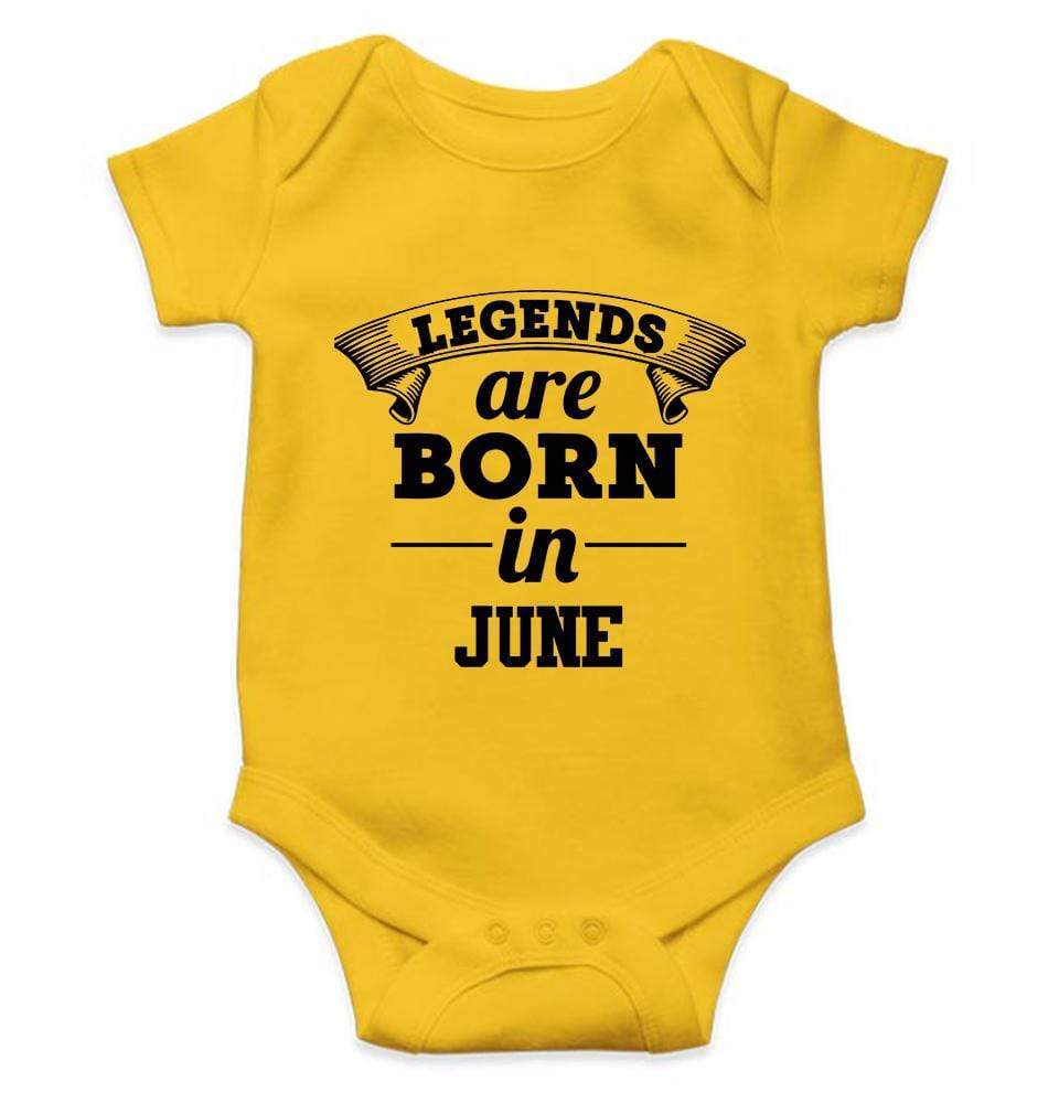 Legends are Born in June Rompers for Baby Girl- FunkyTradition FunkyTradition