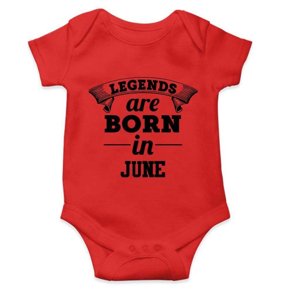 Legends are Born in June Rompers for Baby Girl- FunkyTradition FunkyTradition