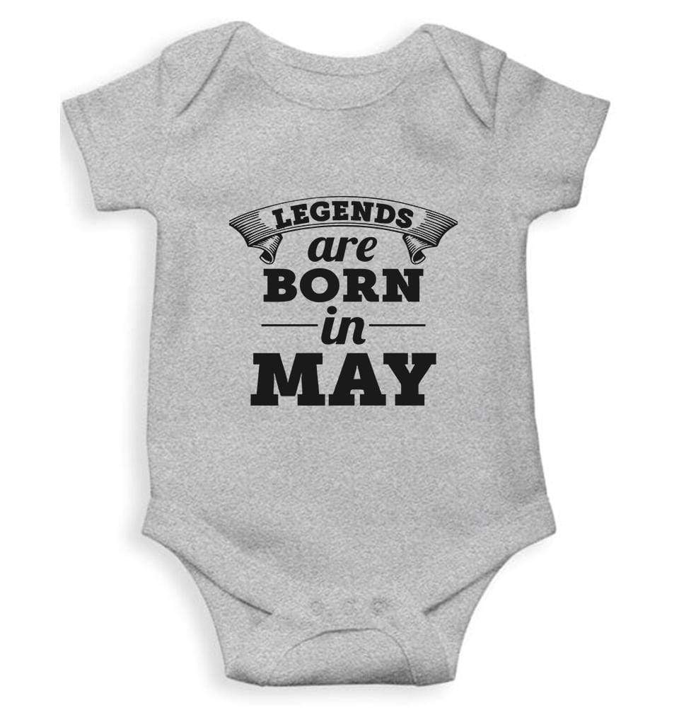 Legends are born in May Rompers for Baby Boy- FunkyTradition FunkyTradition