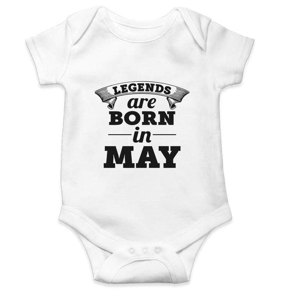 Legends are Born in May Rompers for Baby Girl- FunkyTradition FunkyTradition