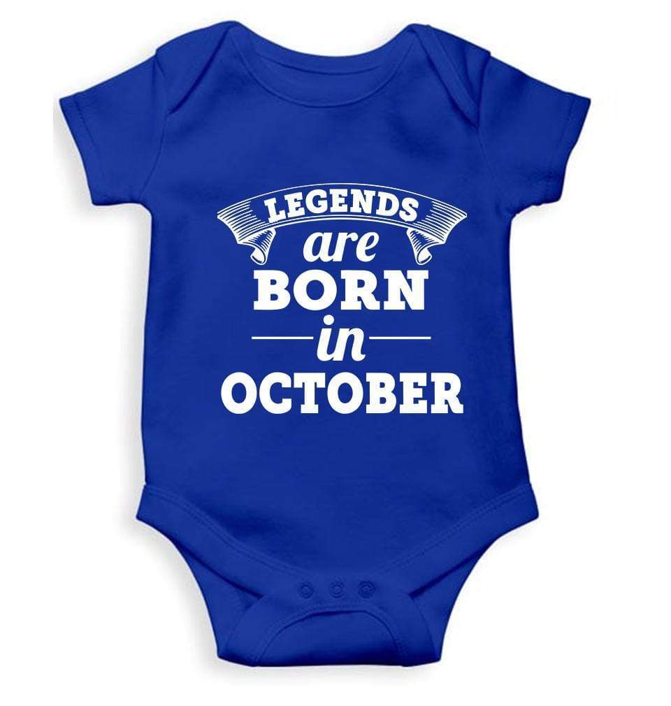 Legends are born in October Rompers for Baby Boy- FunkyTradition FunkyTradition