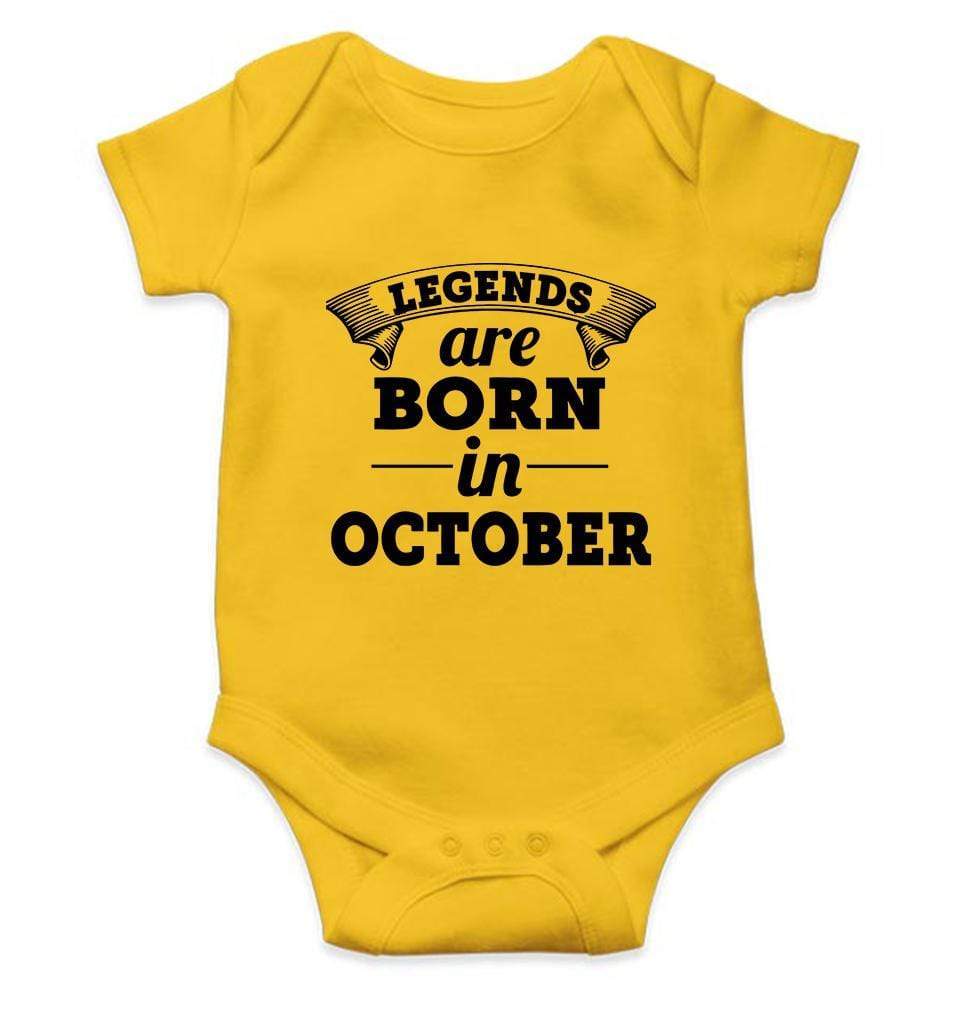 Legends are born in October Rompers for Baby Boy- FunkyTradition FunkyTradition