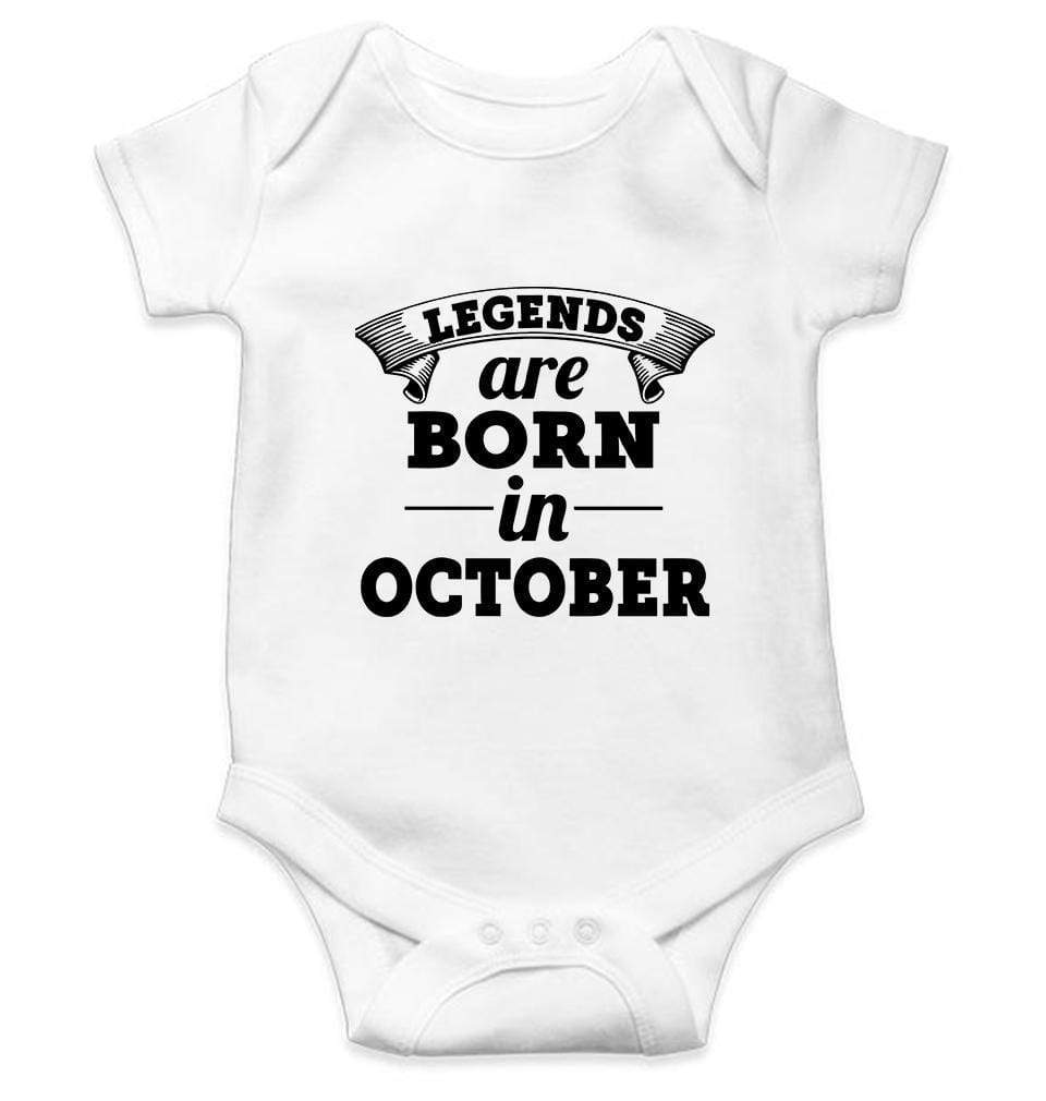 Legends are born in October Rompers for Baby Boy- FunkyTradition FunkyTradition