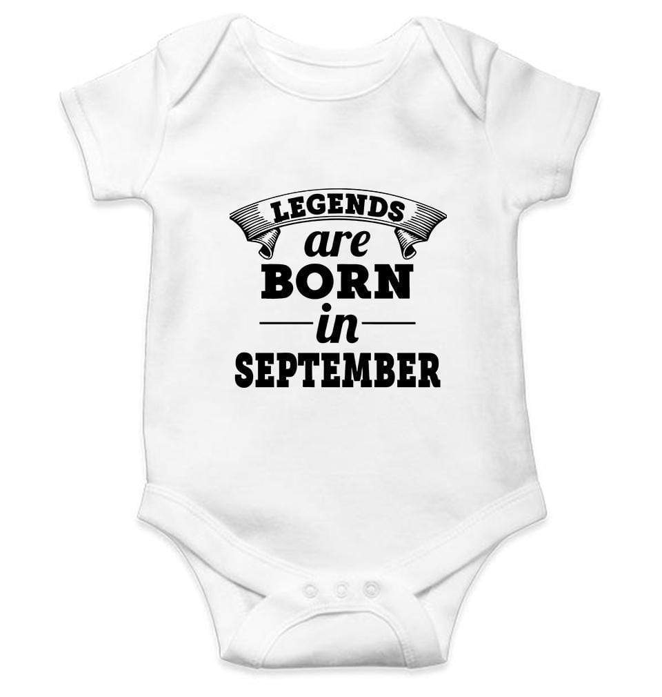 Legends are born in September Rompers for Baby Boy- FunkyTradition FunkyTradition
