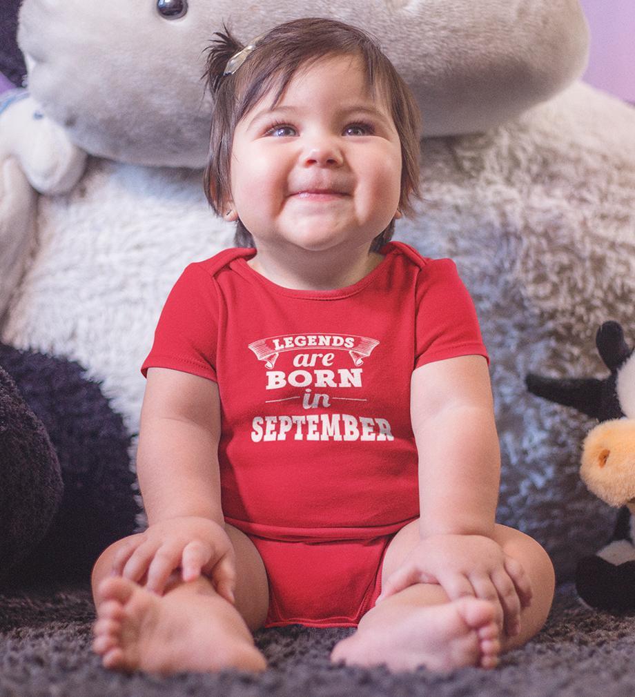 Legends are born in September Rompers for Baby Girl- FunkyTradition FunkyTradition