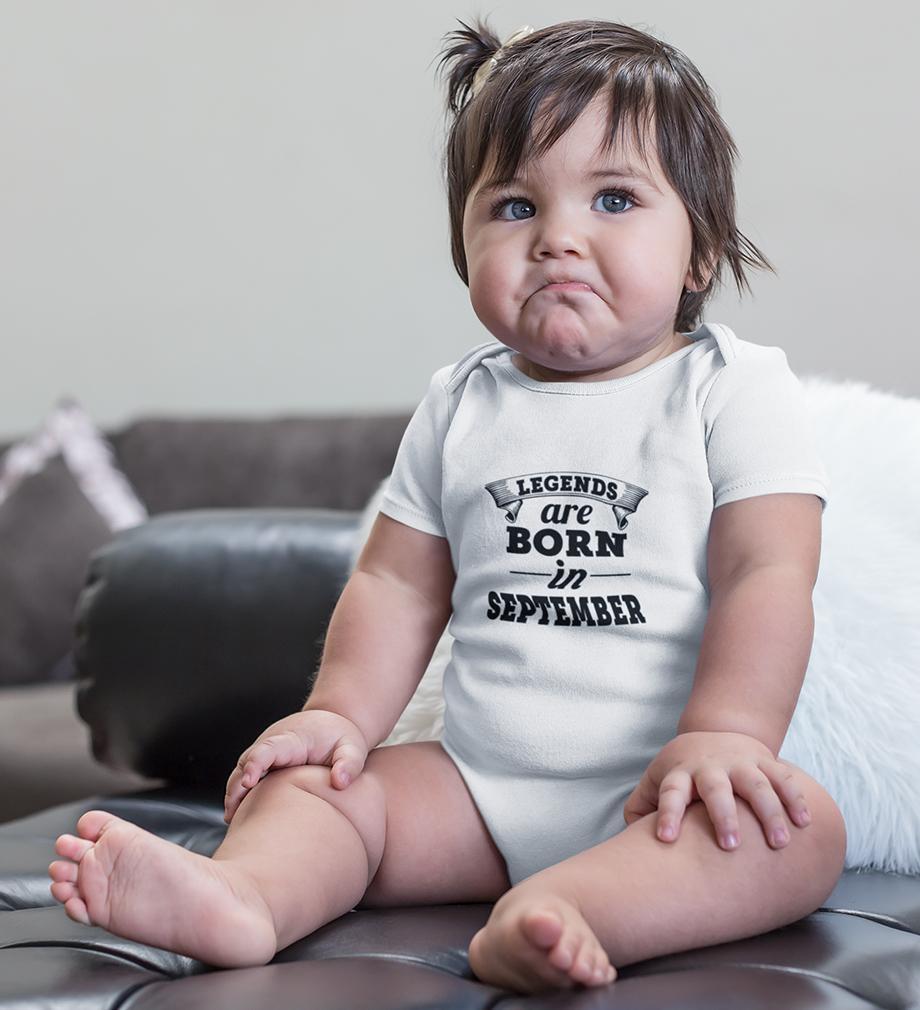 Legends are Born in September Rompers for Baby Girl- FunkyTradition FunkyTradition