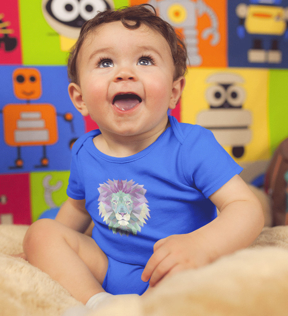 Lion Abstract Rompers for Baby Boy- FunkyTradition FunkyTradition