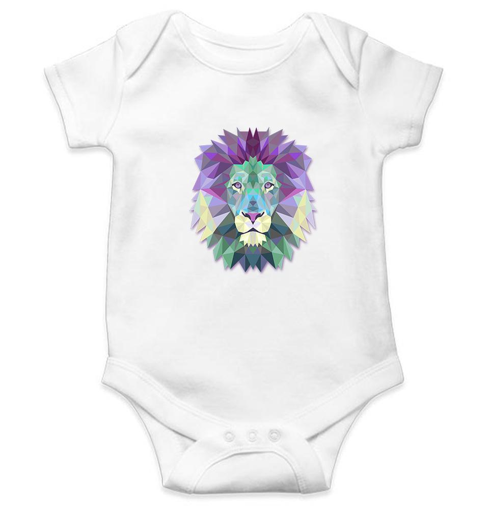 Lion Abstract Rompers for Baby Girl- FunkyTradition FunkyTradition