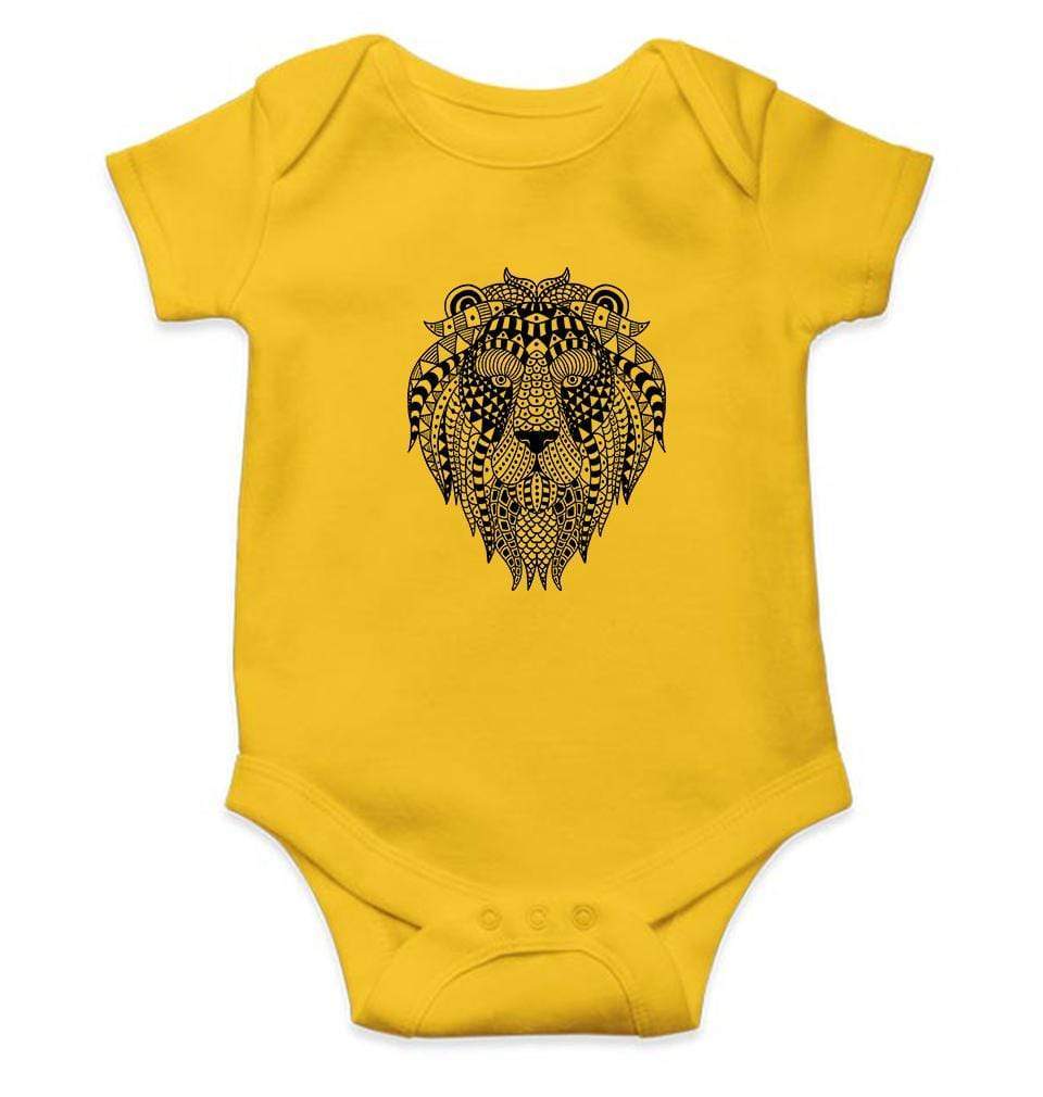 Lion Abstract Rompers for Baby Girl- FunkyTradition FunkyTradition