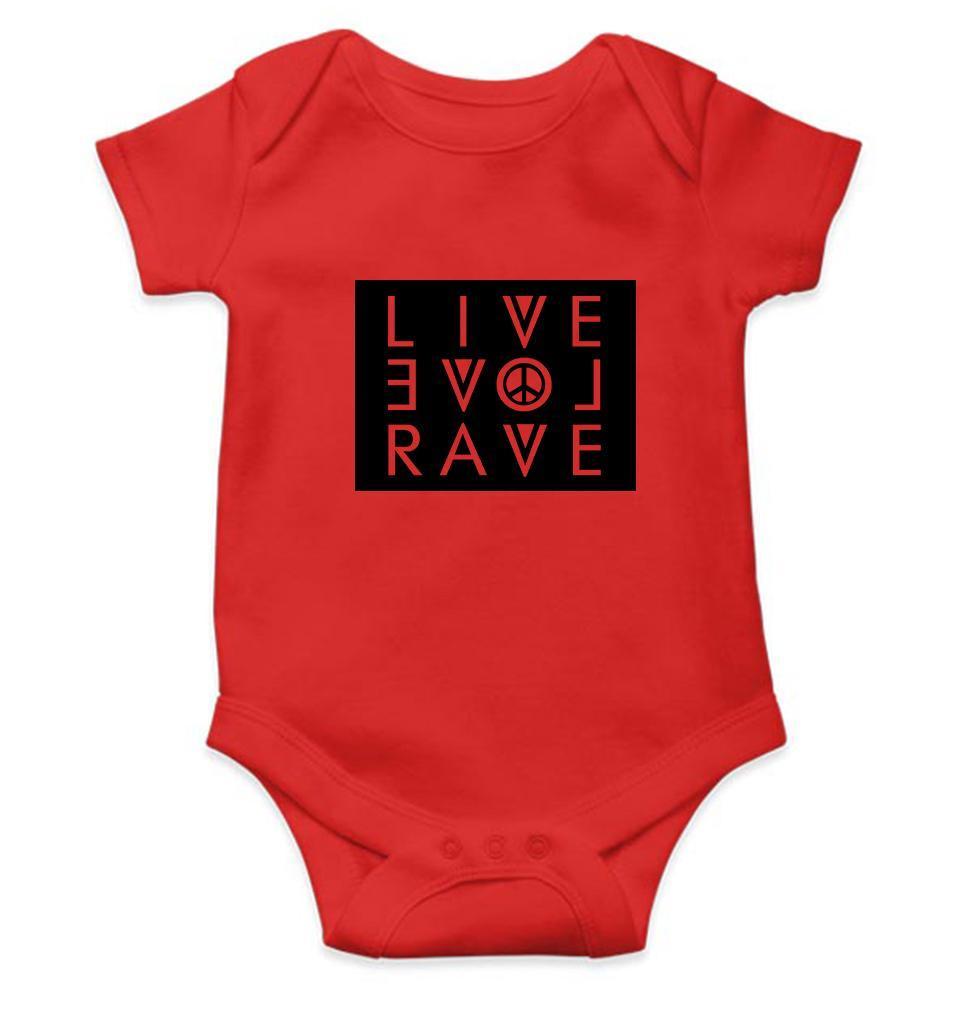 Live Love Rave Rompers for Baby Boy- FunkyTradition FunkyTradition