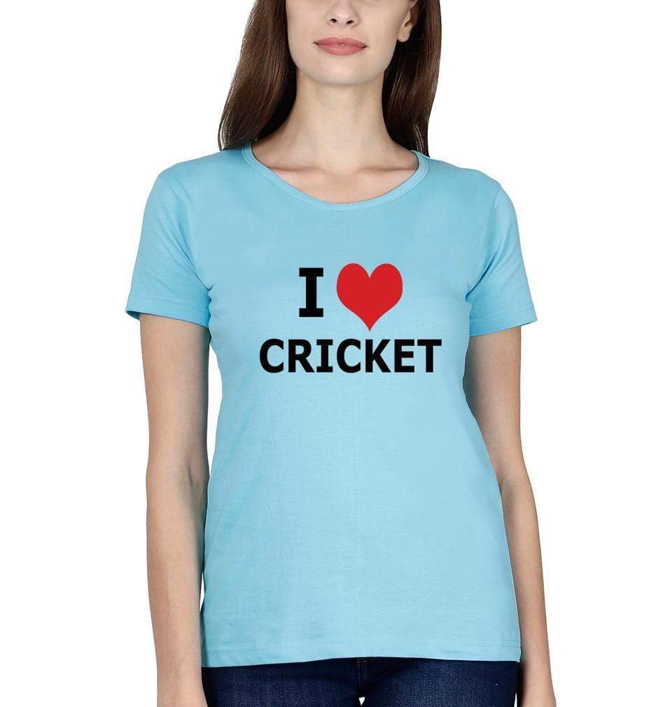 Love Cricket Womens Half Sleeves T-Shirts-FunkyTradition Half Sleeves T-Shirt FunkyTradition