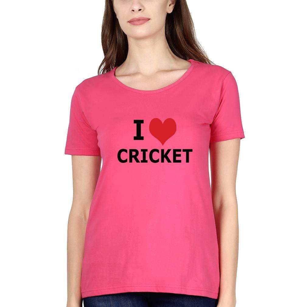 Love Cricket Womens Half Sleeves T-Shirts-FunkyTradition Half Sleeves T-Shirt FunkyTradition