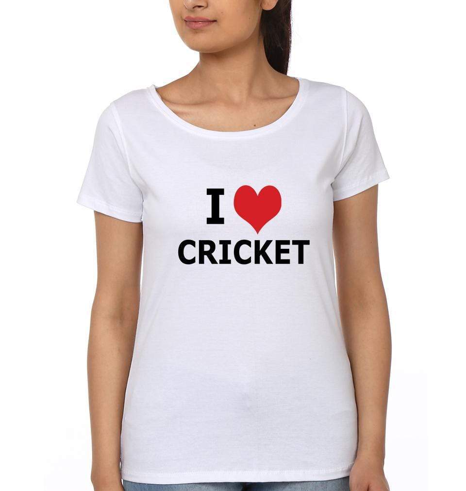 Love Cricket Womens Half Sleeves T-Shirts-FunkyTradition Half Sleeves T-Shirt FunkyTradition