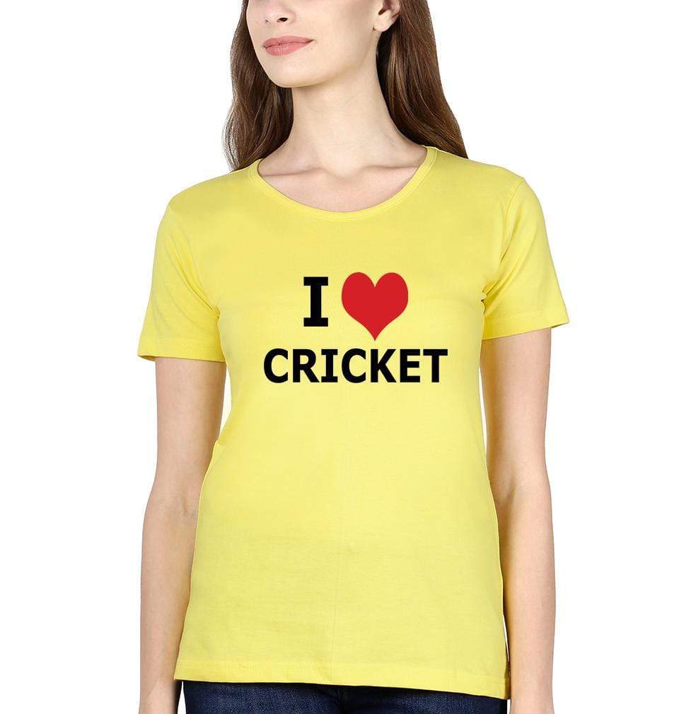 Love Cricket Womens Half Sleeves T-Shirts-FunkyTradition Half Sleeves T-Shirt FunkyTradition