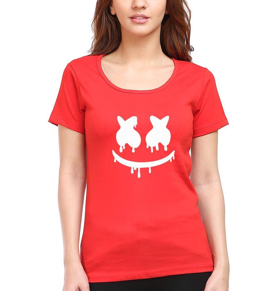 Marshmello Womens Half Sleeves T-Shirts-FunkyTradition Half Sleeves T-Shirt FunkyTradition