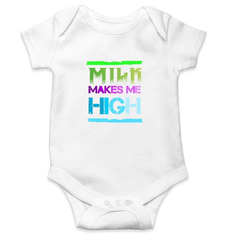 Milk Make Me High Rompers for Baby Girl- FunkyTradition FunkyTradition