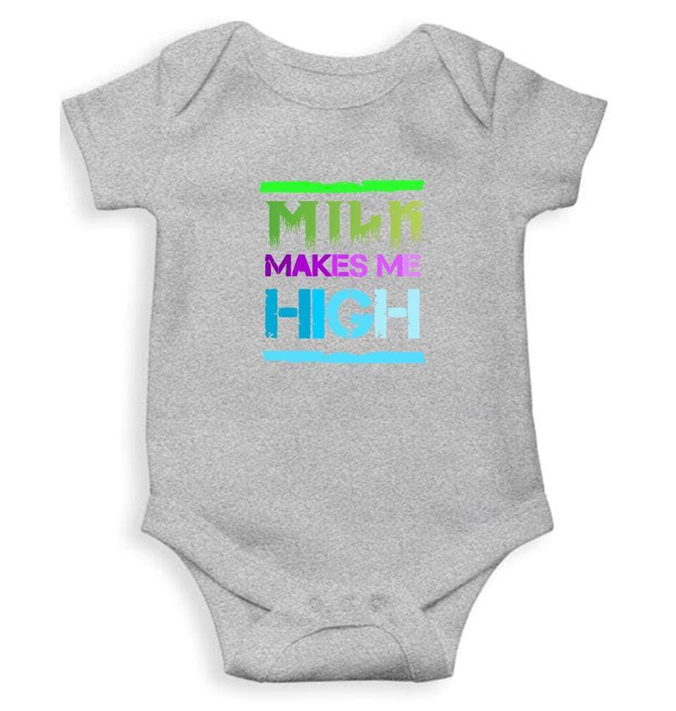 Milk Make Me High Rompers for Baby Girl- FunkyTradition FunkyTradition