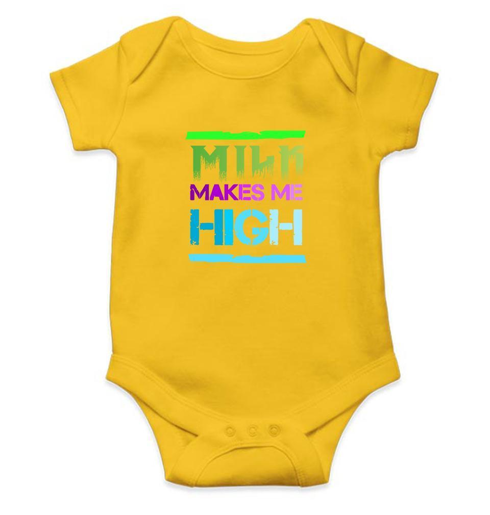 Milk Makes Me High Rompers for Baby Boy- FunkyTradition FunkyTradition