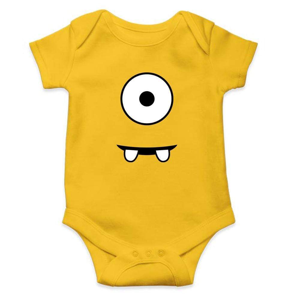 Minion Eye and Teeth Rompers for Baby Boy- FunkyTradition FunkyTradition