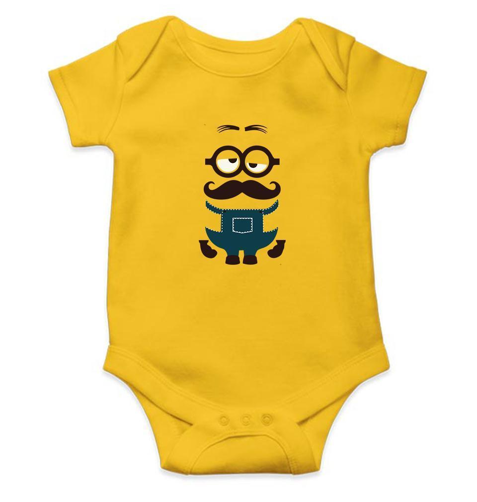 Minion Mustache Rompers for Baby Girl- FunkyTradition FunkyTradition